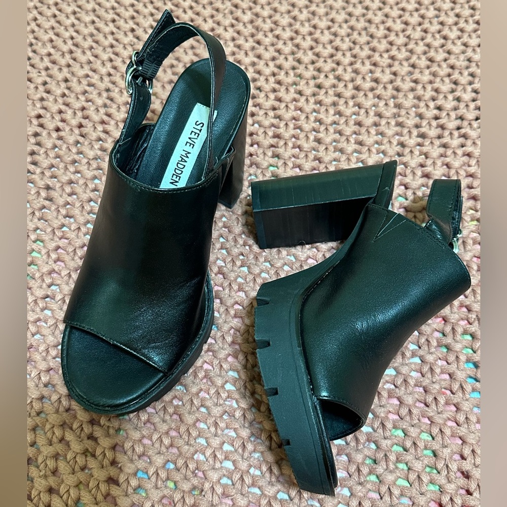 Steve Madden Chunky Leather Heels